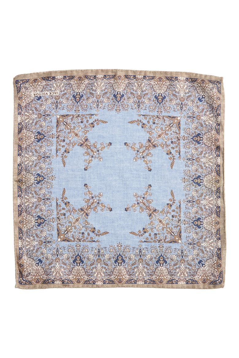 Military Floral Pocket Square, Alternate, color, CHAMBRAY