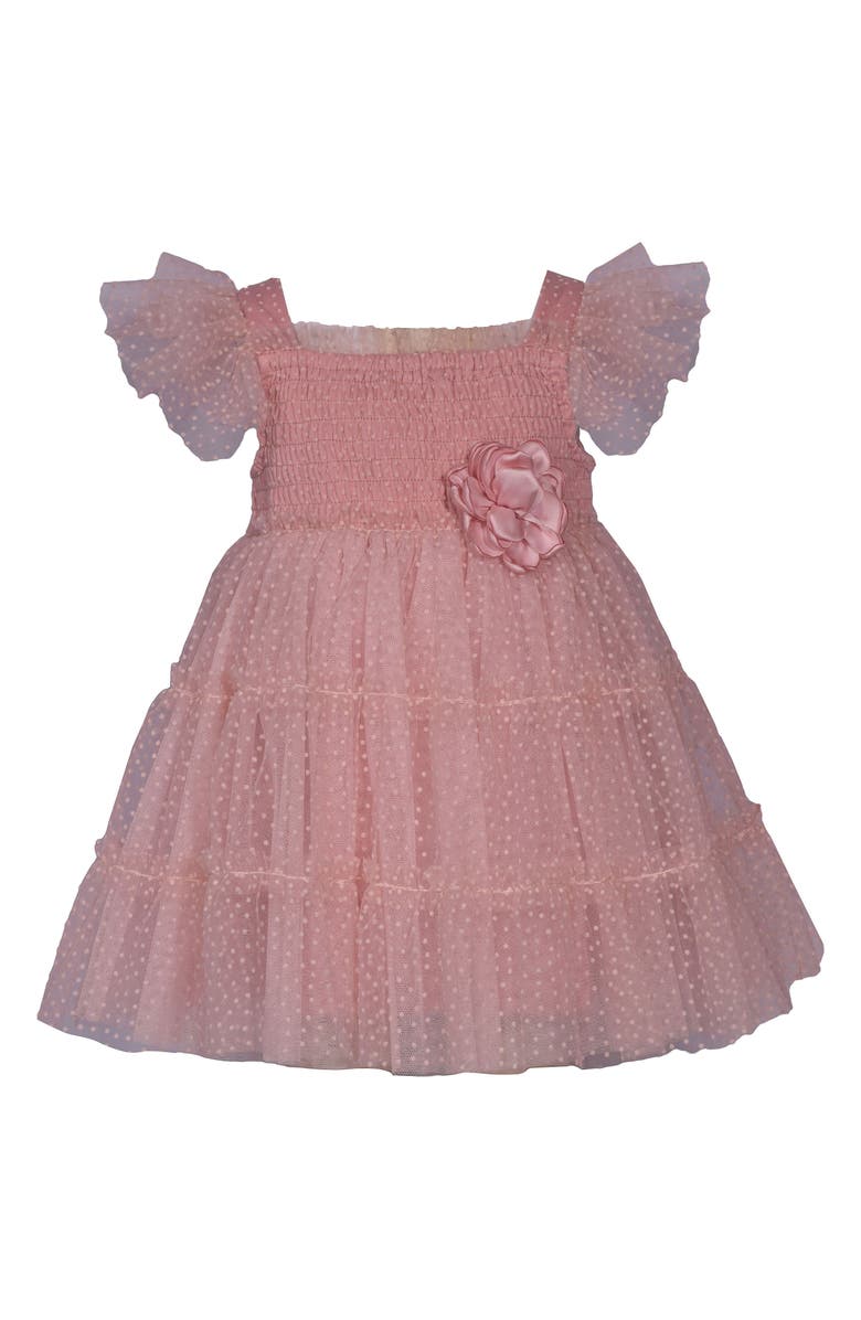 Iris & Ivy Swiss Dot Tulle Party Dress, Main, color, Blush