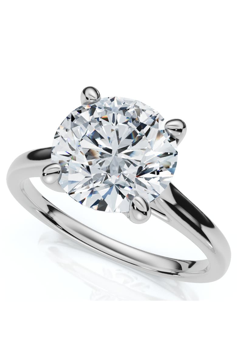 Bliss Diamond Certified 2Ct Solitaire Diamond Cathedral Engagement Ring Gold Lab Grown, Alternate, color, 14K White Gold