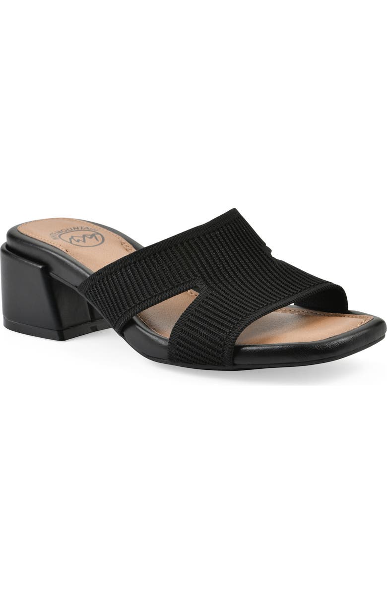 CLIFFS BY WHITE MOUNTAIN Milled Sandal, Main, color, Black Fabric