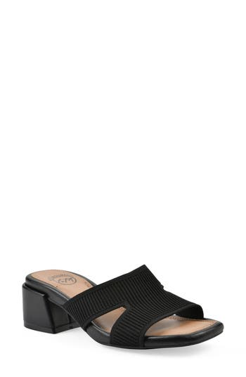 Cliffs By White Mountain Milled Sandal In Black Fabric