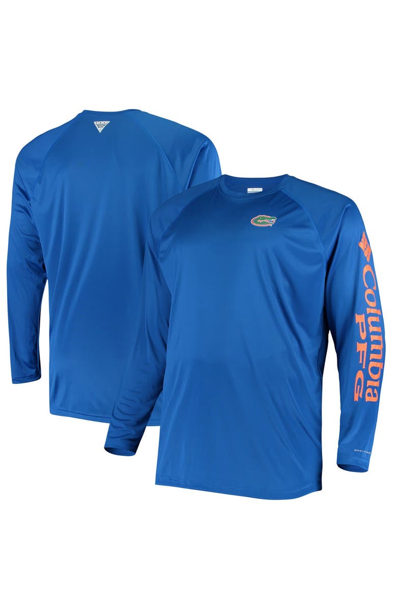Columbia Men's Columbia Royal Florida Gators Big & Tall Terminal Tackle Long Sleeve Omni-Shade T-Shirt, Main, color, Royal