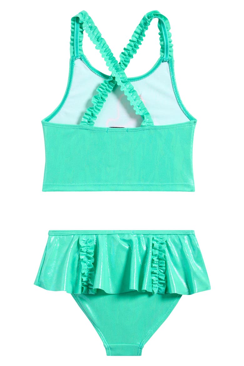 Kids' Mermaid Two-Piece Swimsuit, Alternate, color, AQUA