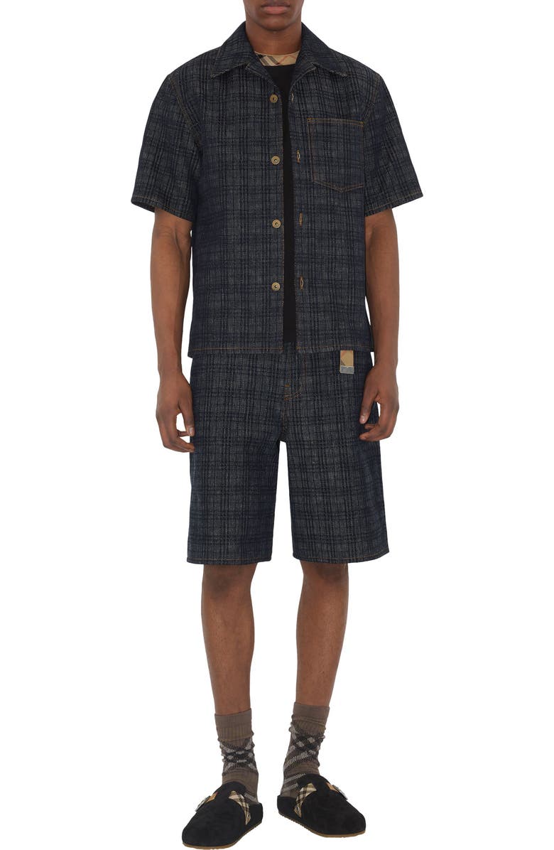 Burberry Check Suede Urchin Clog, Alternate, color,