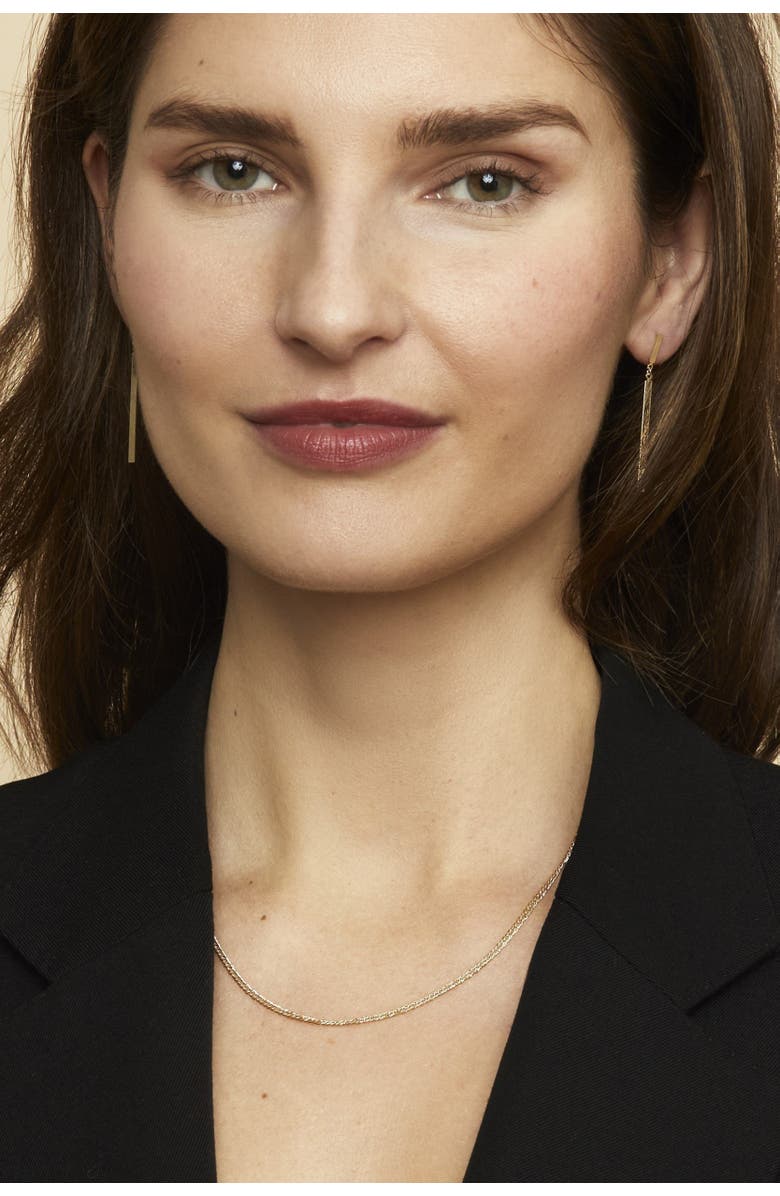 Oradina 14K Gold Woven Love Petite Necklace, Alternate, color, Yellow Gold