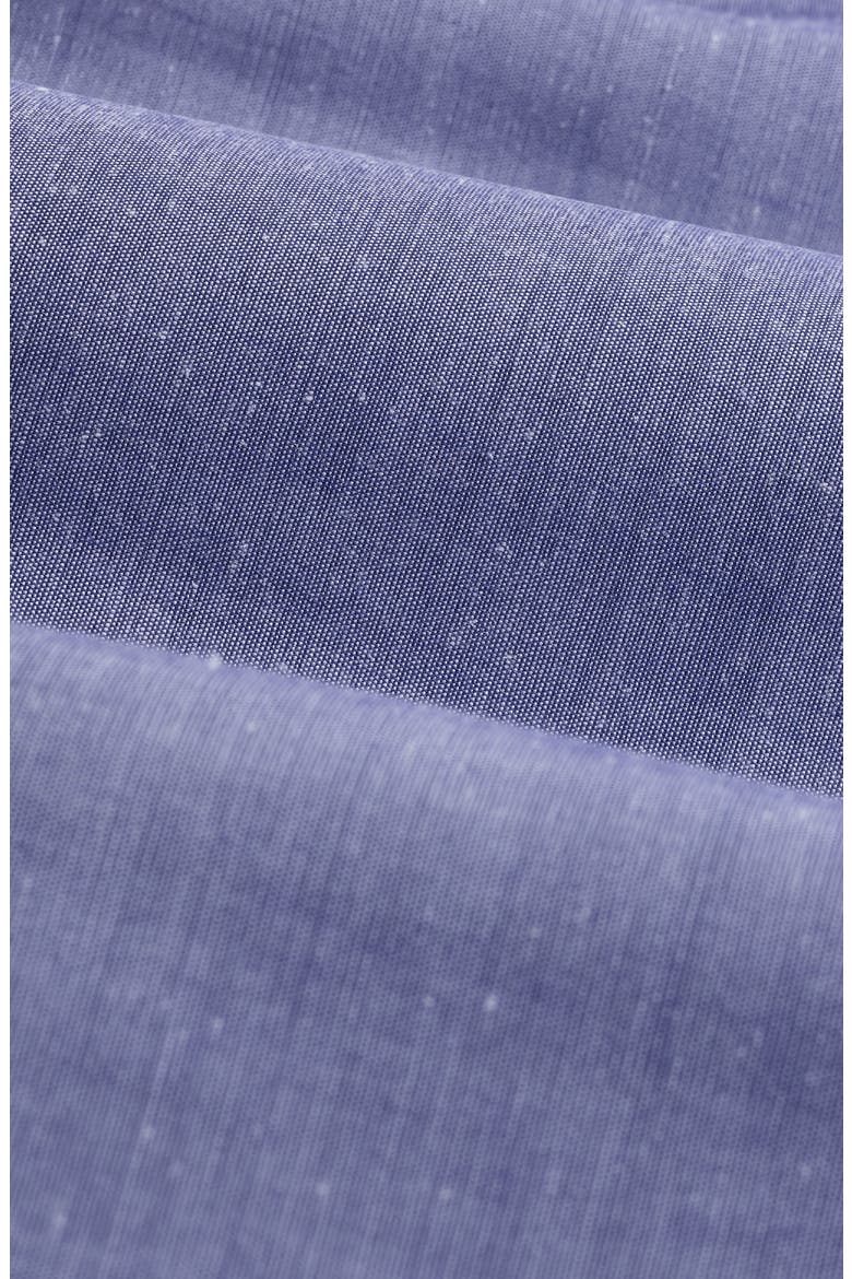 Axel Shaped Fit Cotton Blend Button-Up Shirt, Alternate, color, INDIGO