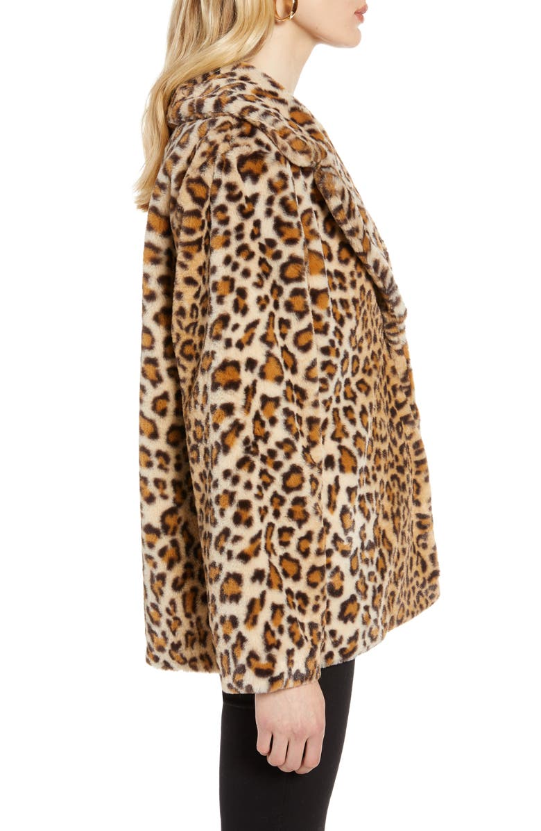 Halogen<sup>®</sup> Faux Fur Coat, Alternate, color,