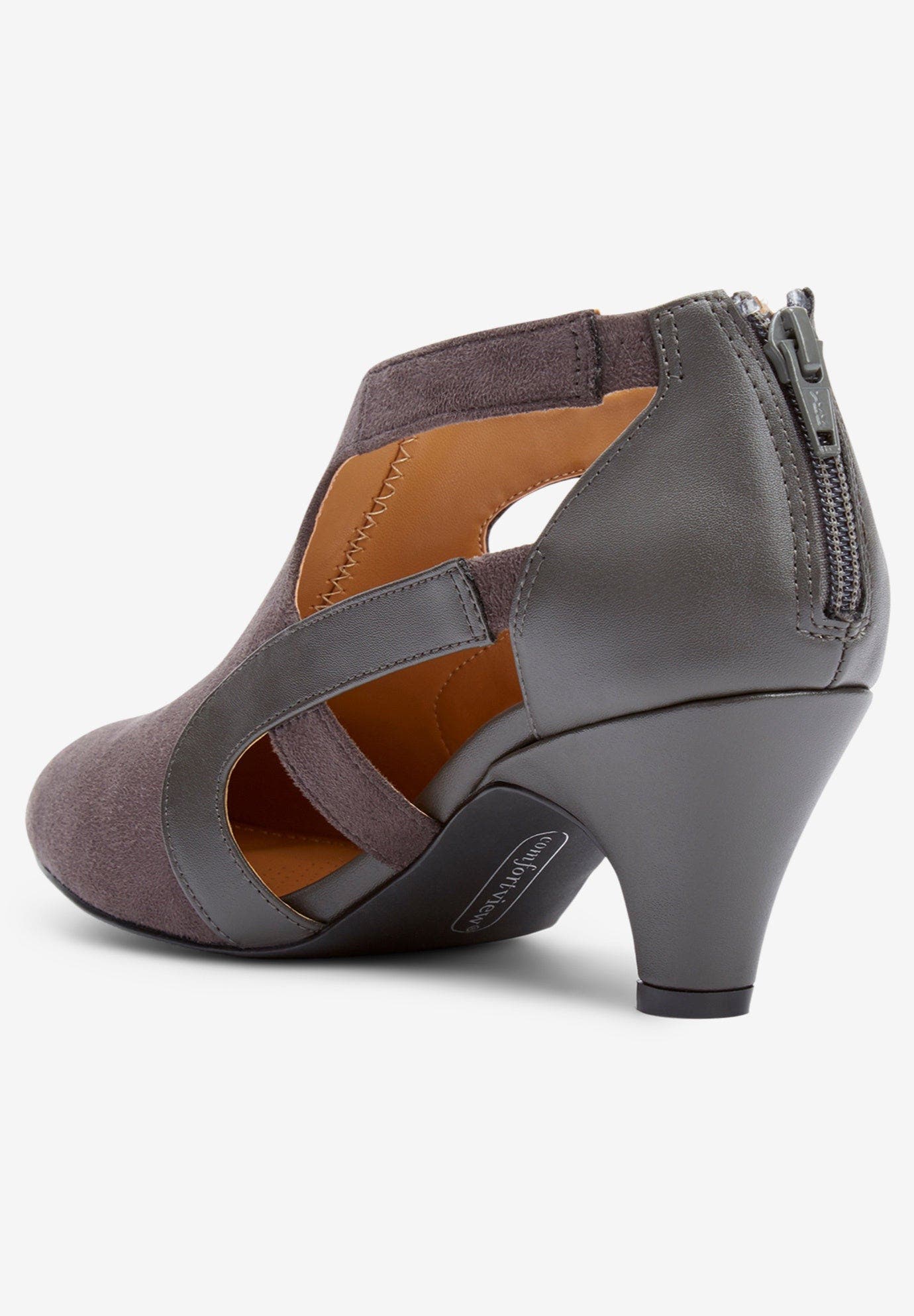 The Sage Suede Like Shootie Pump, Alternate, color, SLATE GREY