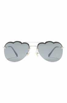 Miu Miu 58mm Irregular Sunglasses
