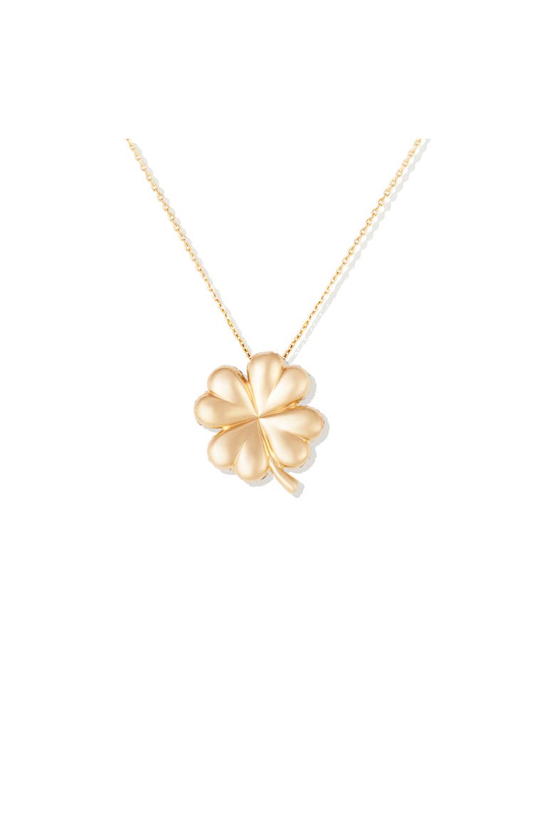 Juju Four Leaf Clover Charm Necklace, Alternate, color, Gold