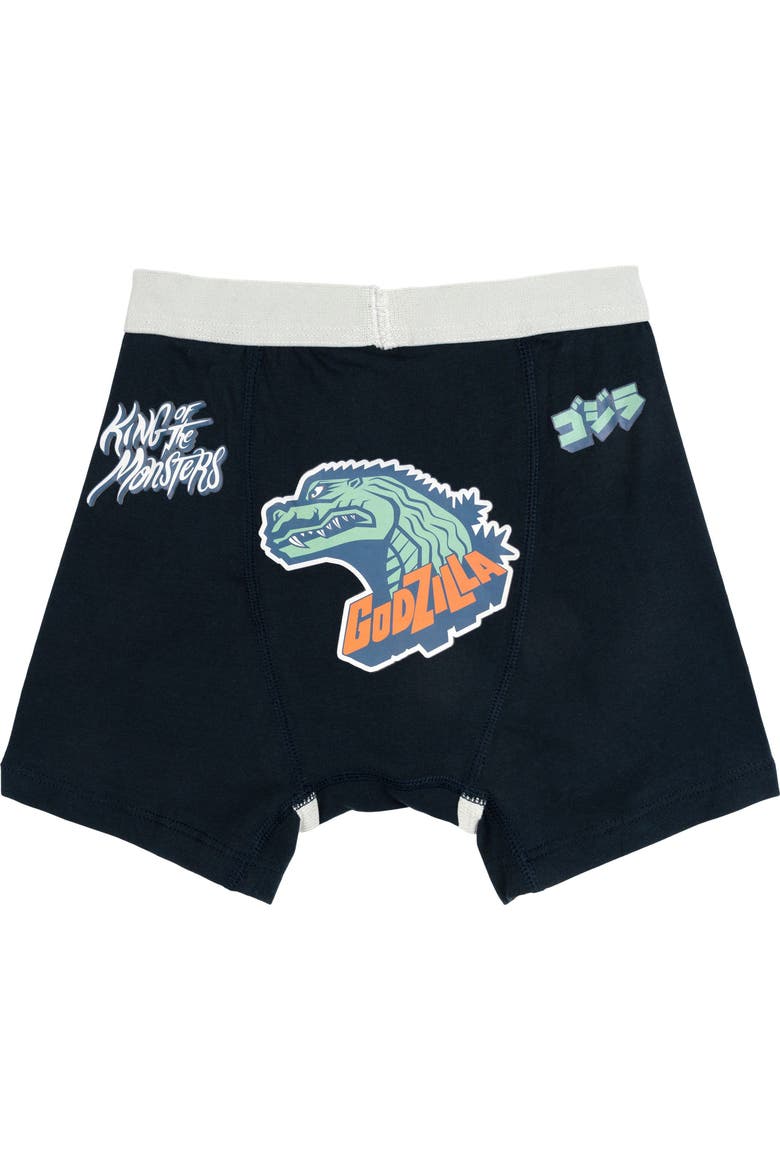Sensory Friendly 3-pack Boxer Briefs (toddler, Little Kid & Big Kid), Alternate, color, Teal Grey Godzilla