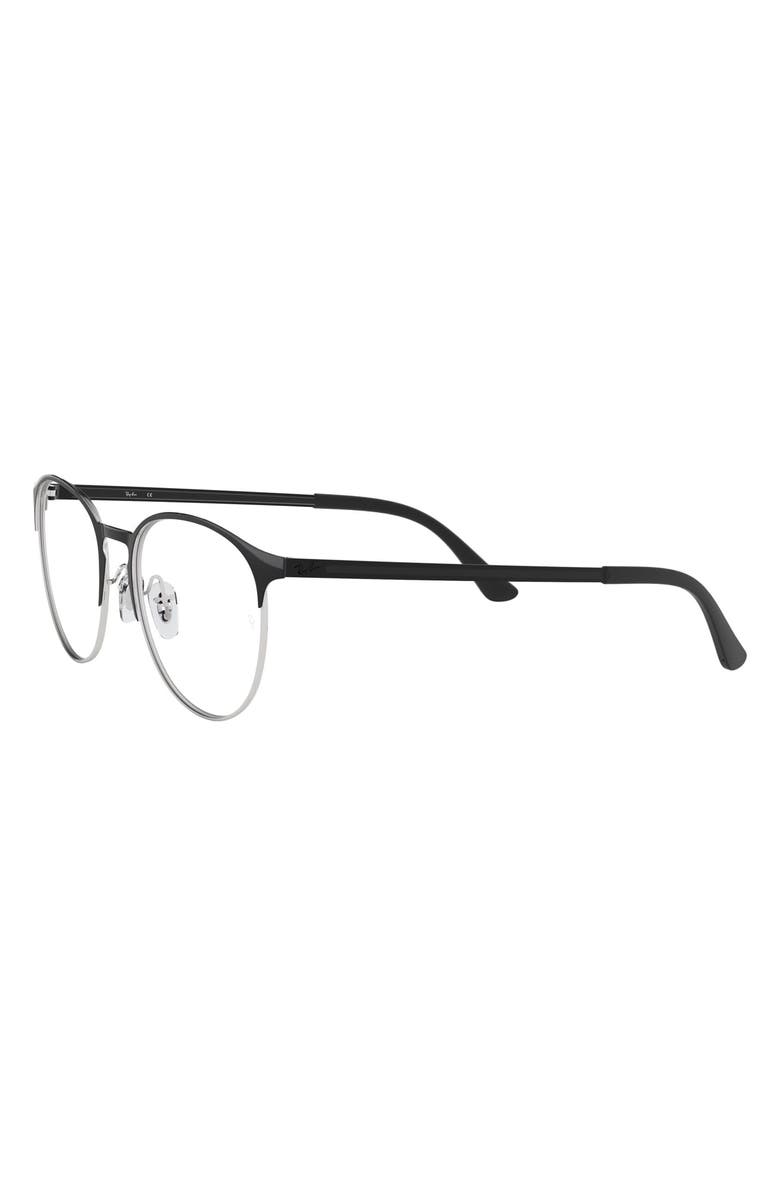 Ray-Ban Phantos 53mm Optical Glasses, Alternate, color, Black Silver