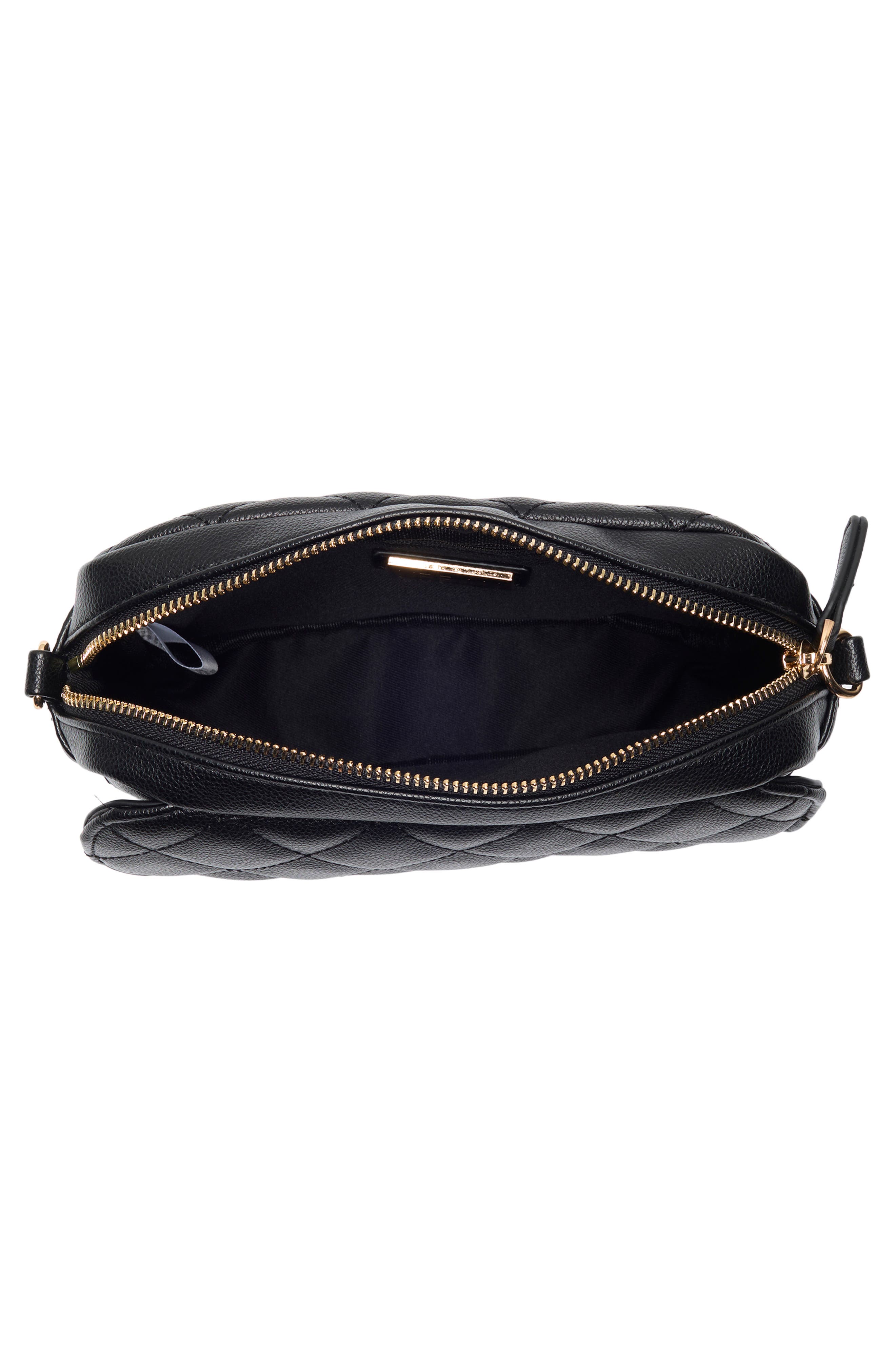 URBAN EXPRESSIONS HANDBAGS Quilted Crossbody Bag, Alternate, color, Black