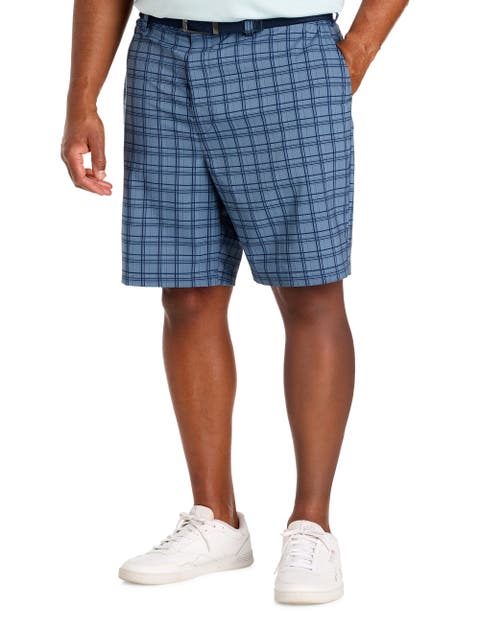Big & Tall Plaid Tech Golf Shorts