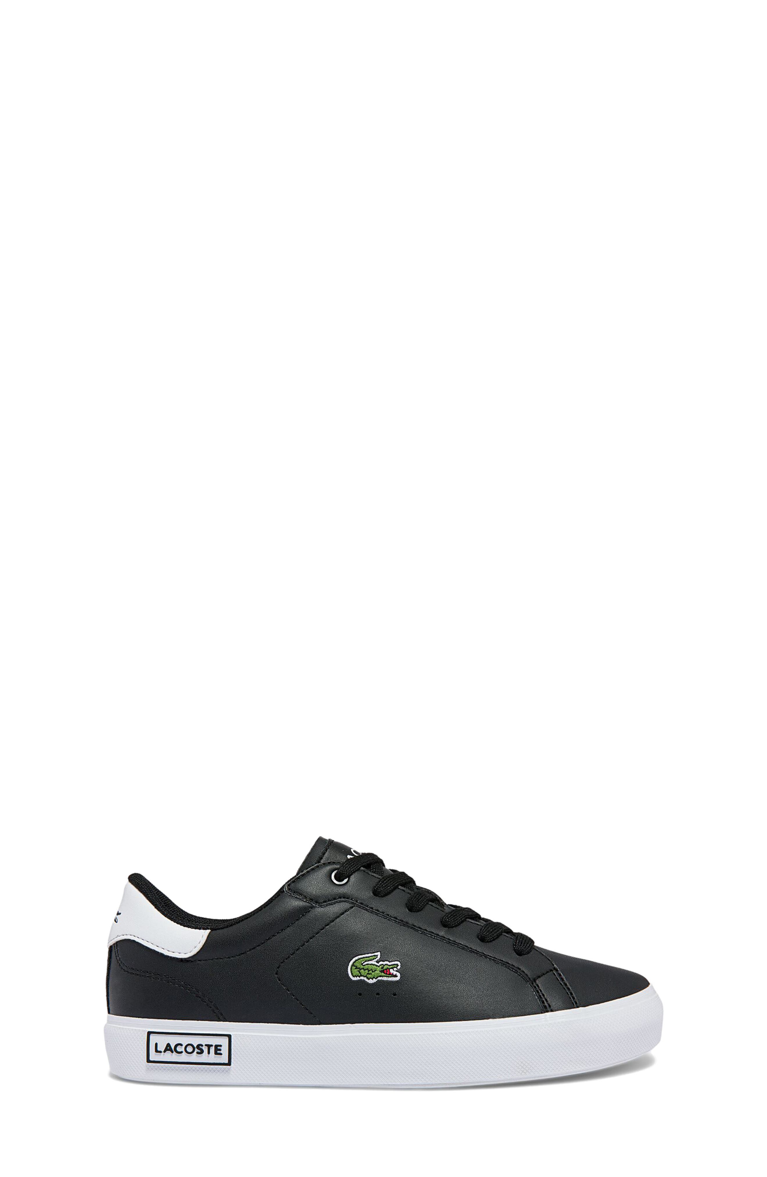Kids' Powercourt Sneaker, Alternate, color, BLACK/ WHITE