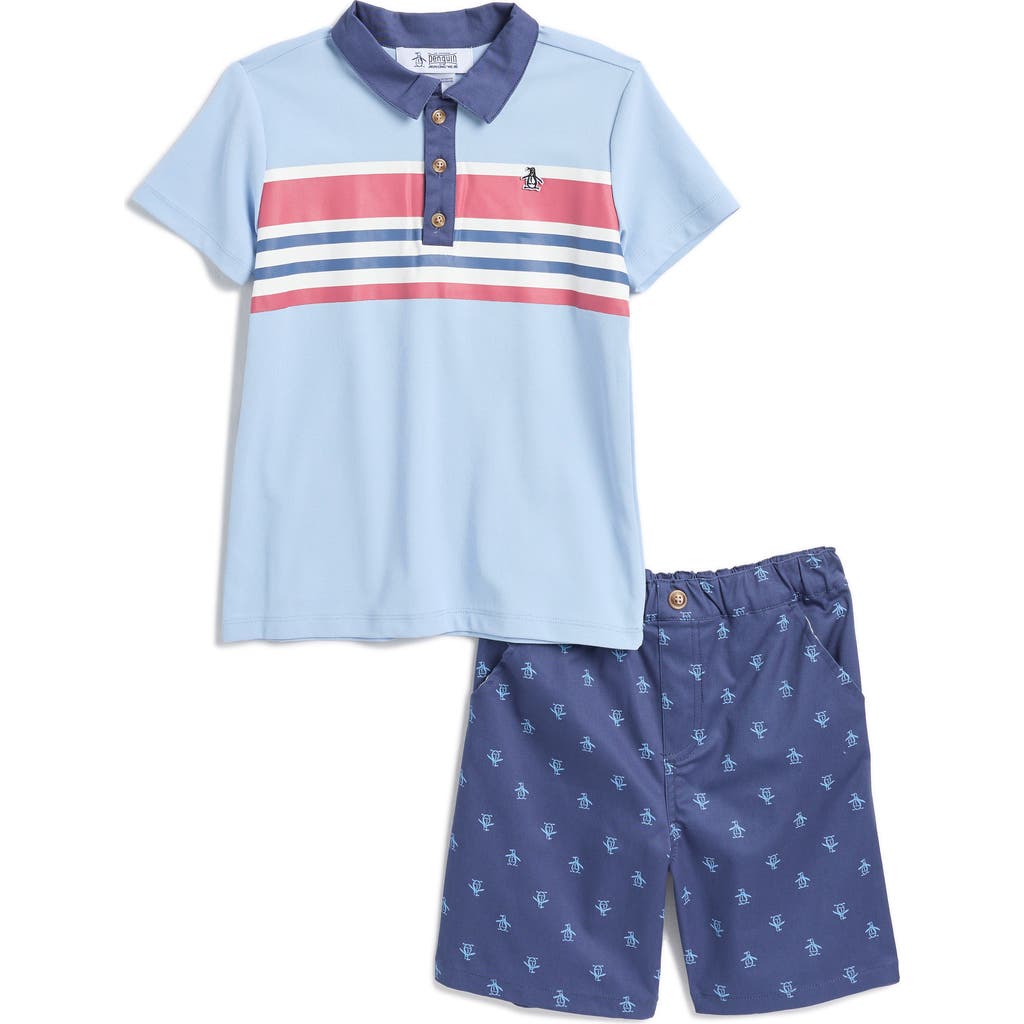 Shop Original Penguin Kids' Polo & Shorts Set In Navy