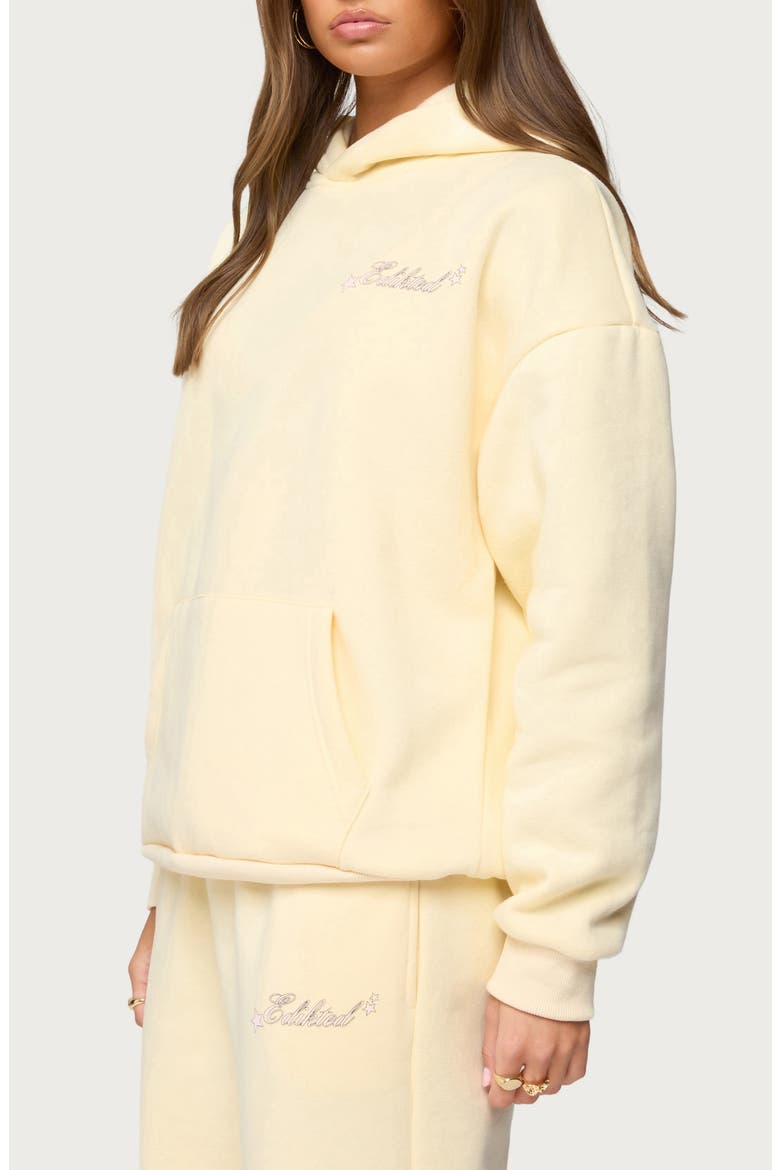 Club Edikted Oversize Cotton Blend Hoodie, Alternate, color, YELLOW