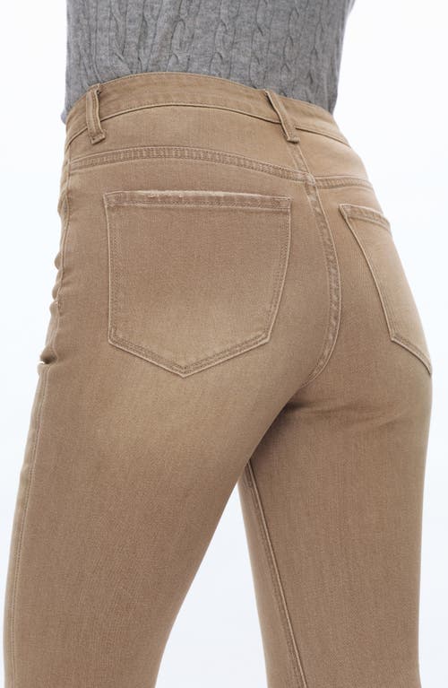 Shop Bayeas High Waist Crop Flare Jeans In Vintage Khaki