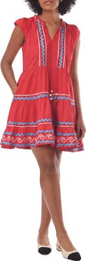 Celina Moon Floss Rickrack Ribbon Cotton Dress