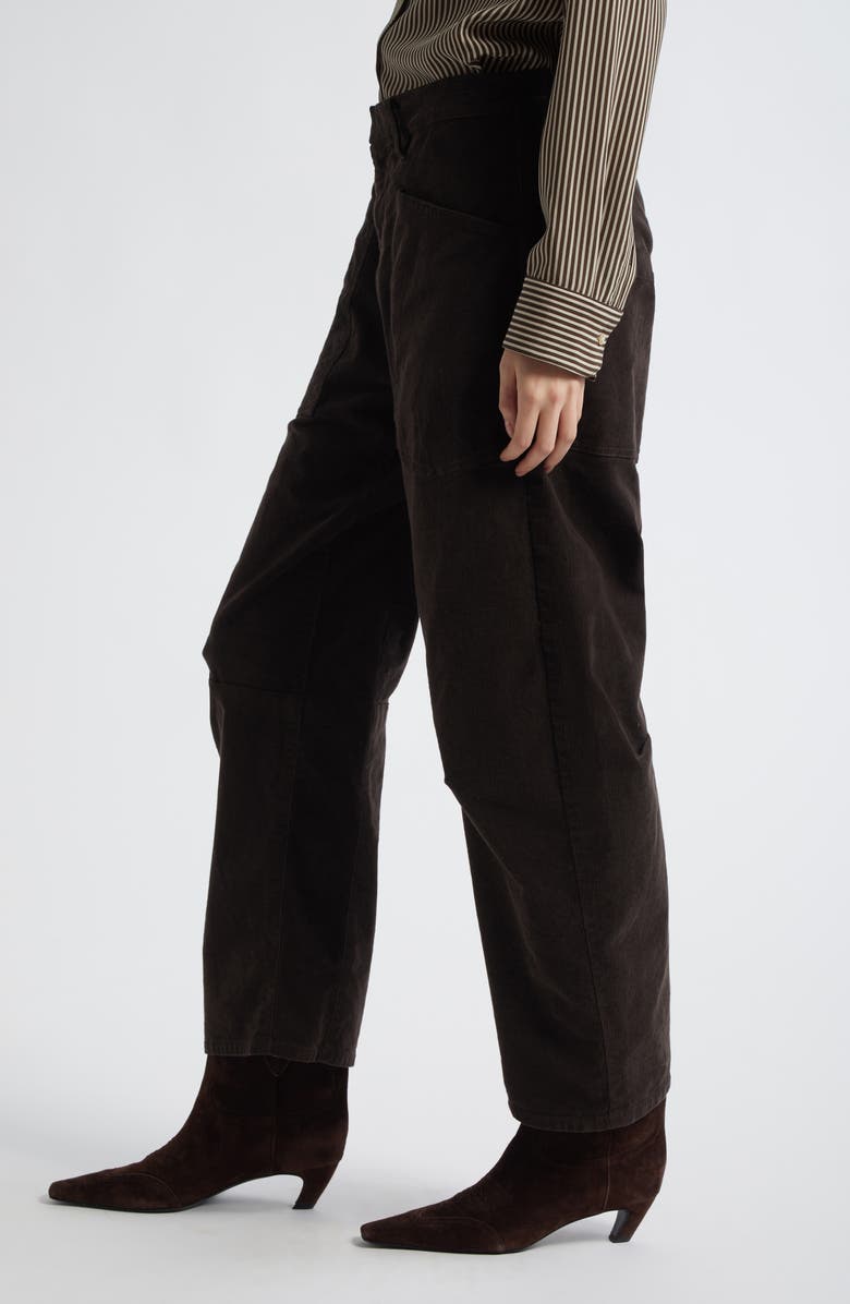 Nili Lotan Shon Corduroy Pants, Alternate, color, Chocolate Brown