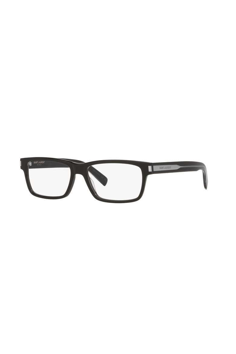 56mm Rectangle optical glasses, Main, color, Black