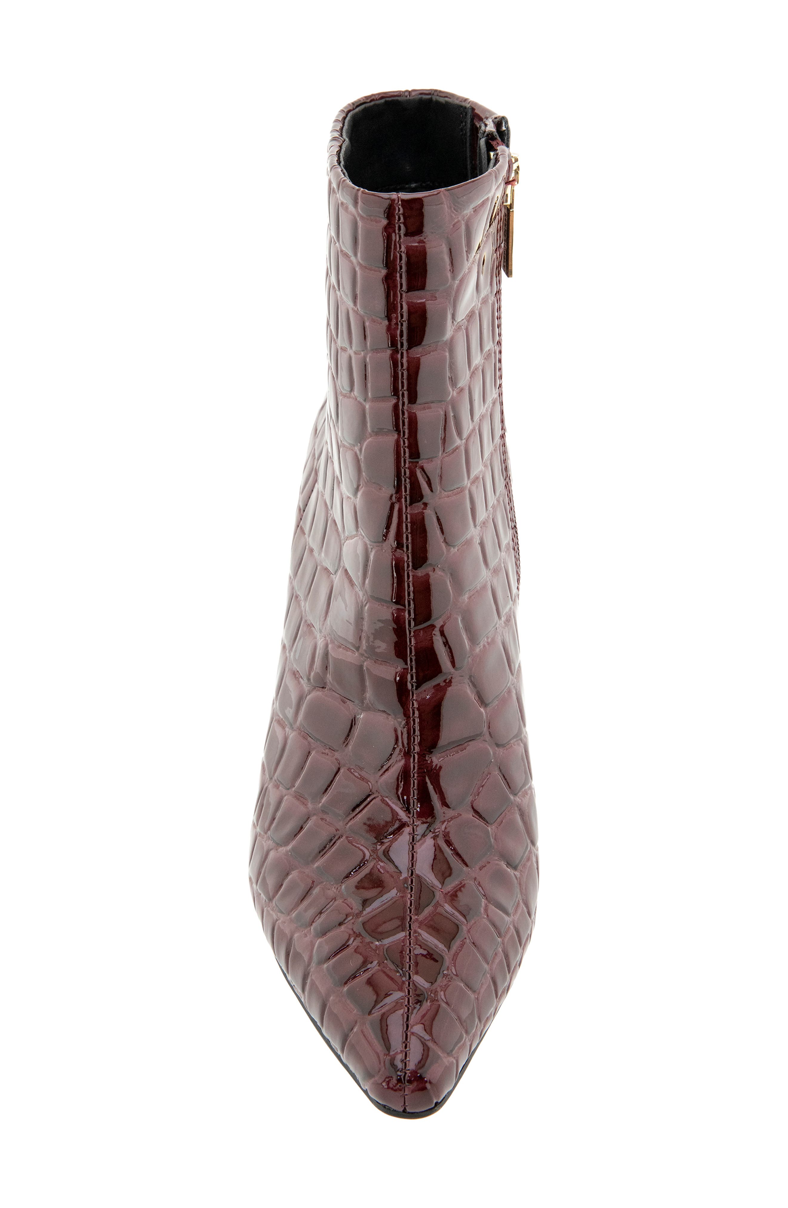 Quincy Pointed Toe Bootie, Alternate, color, WINE CROCO