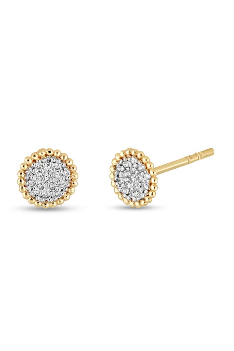 BL Icon Diamond Stud Earrings, Main, color, 18K YELLOW GOLD/ DIAMOND