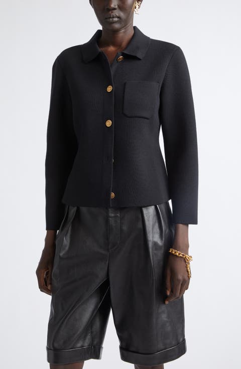 Virgin Wool Polo Cardigan