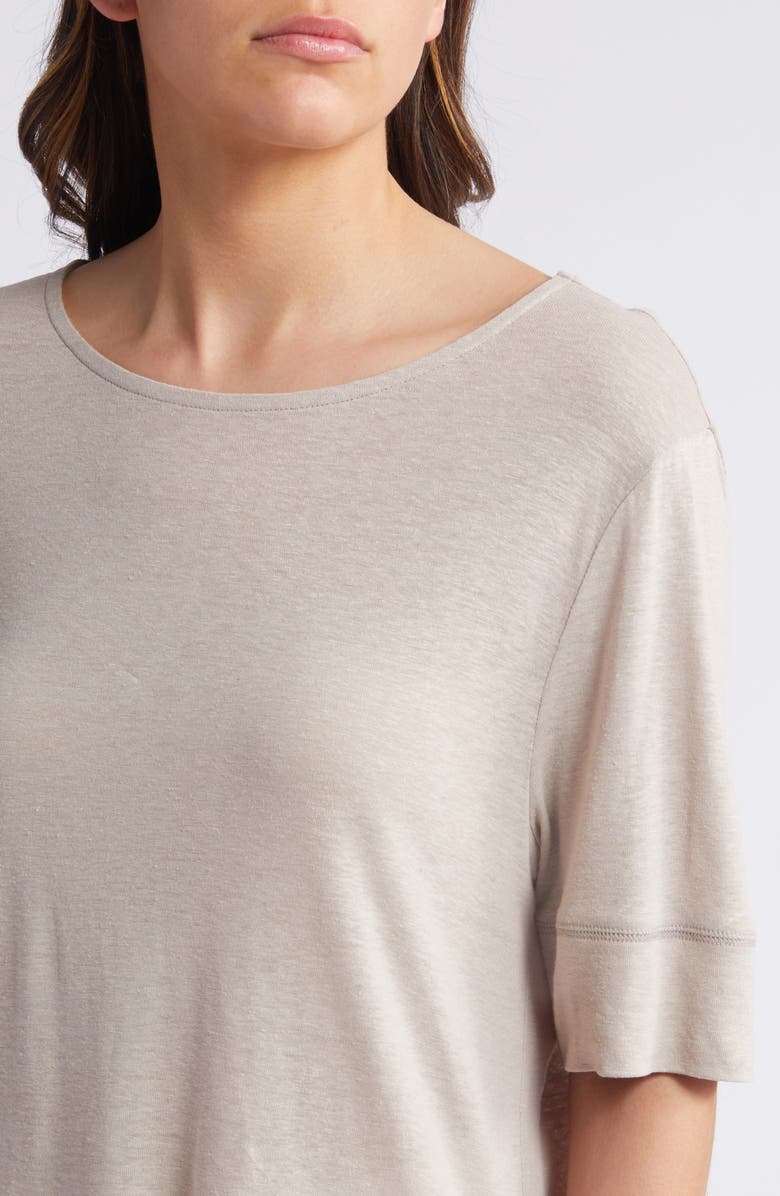 RUE SOPHIE Fern Oversize Linen & Cotton T-Shirt, Alternate, color, 