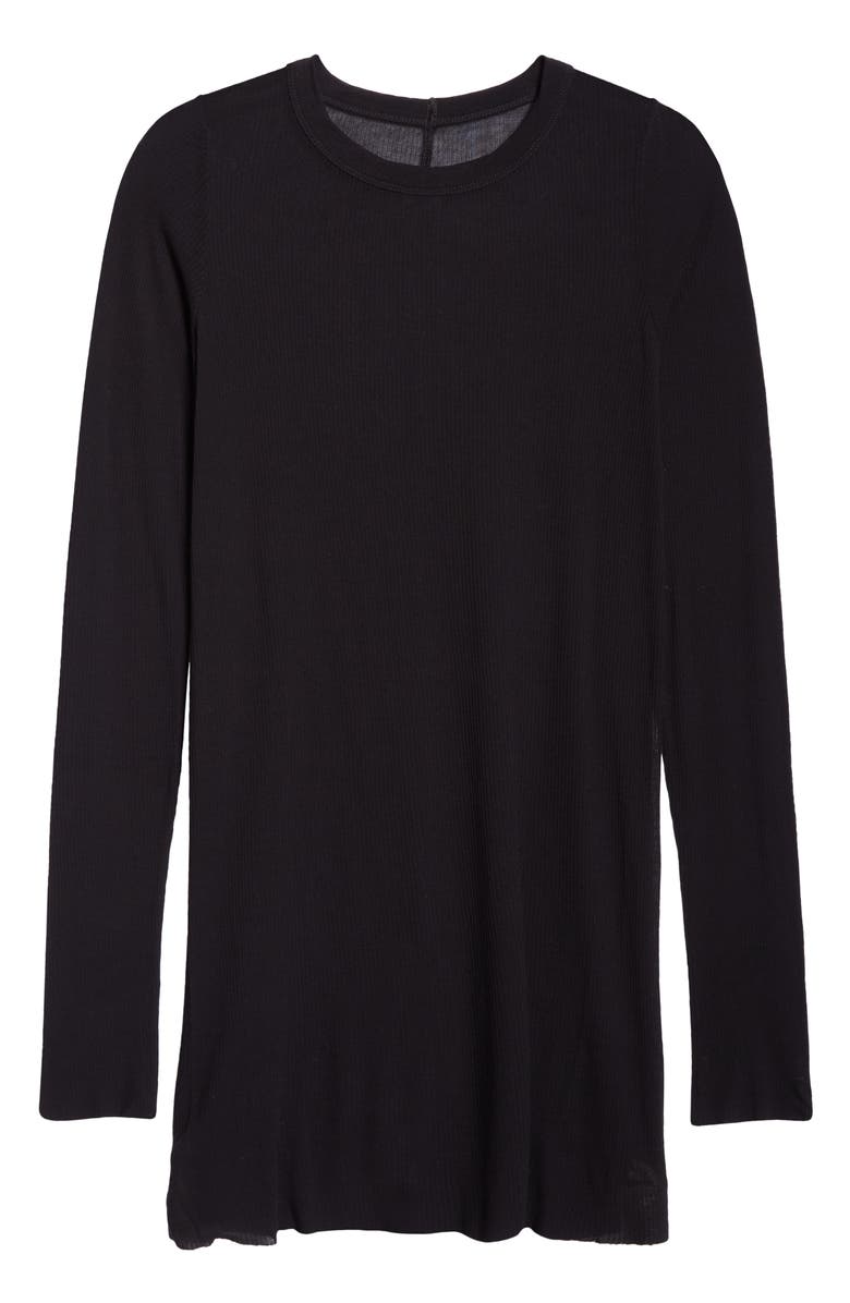 Rick Owens Forever Rib Jersey T-Shirt, Alternate, color, Black
