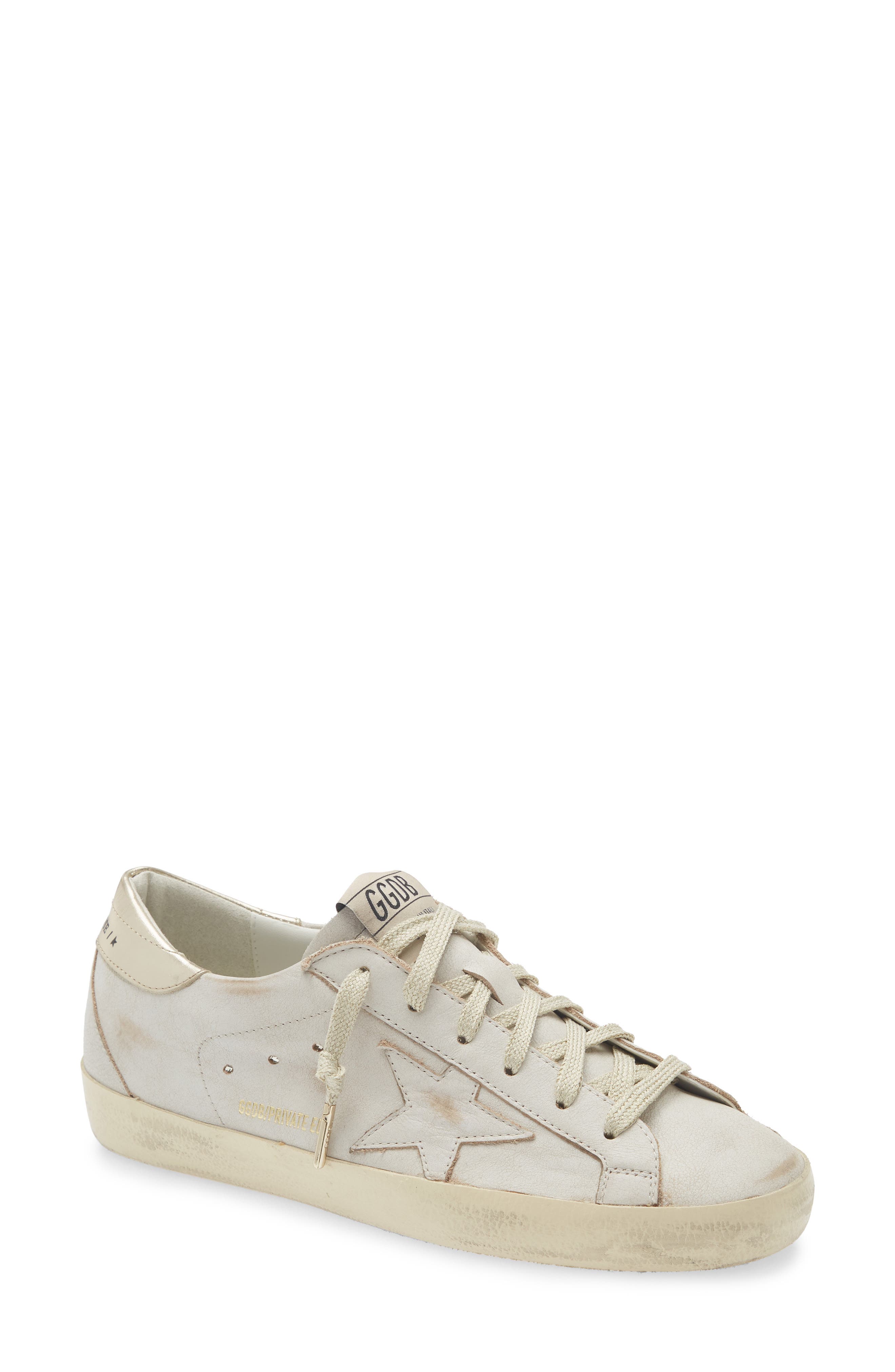 Golden Goose Super-Star Sneaker, Main, color, Beige/ Platinum