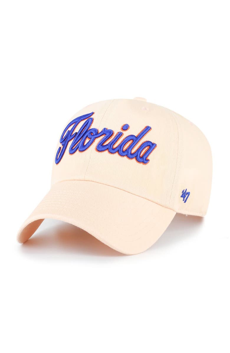 '47 Men's '47 Light Orange Florida Gators Clean Up Adjustable Hat, Main, color, 
