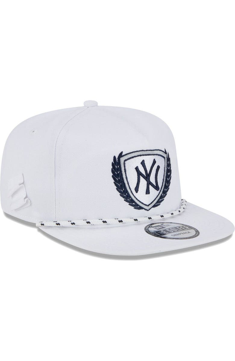 New Era Men's New Era White New York Yankees Golfer Tee 9FIFTY Snapback Hat, Main, color, White