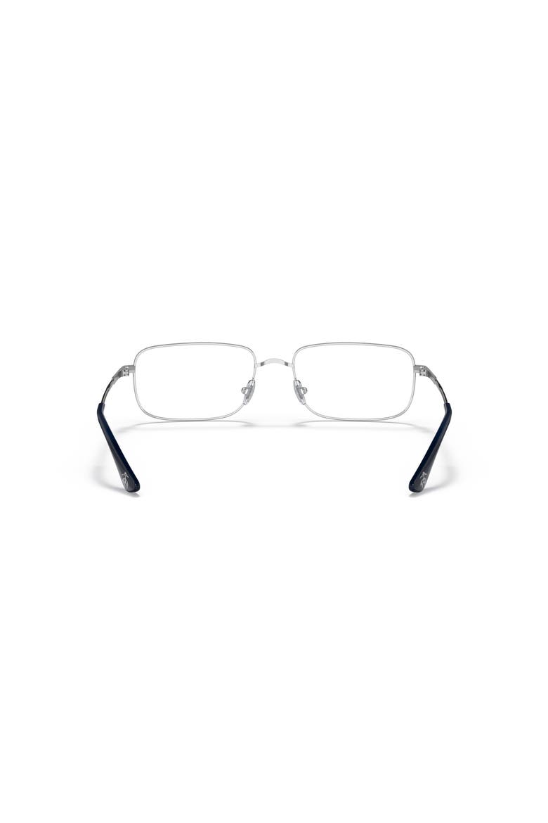 55mm Rectangle optical glasses, Alternate, color, Silver