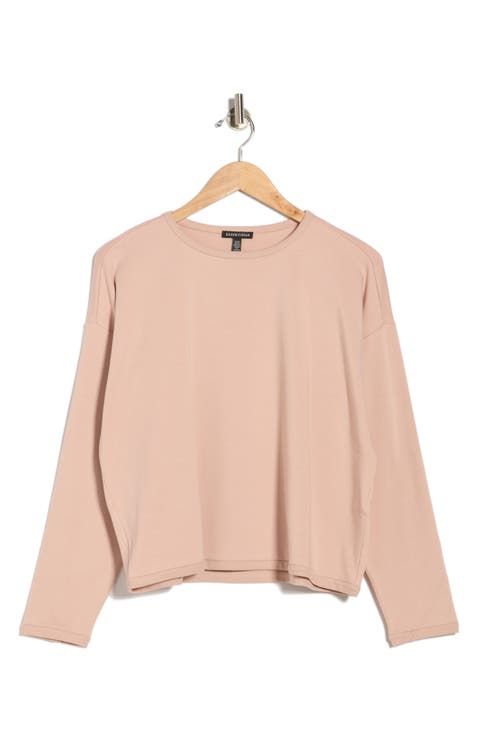 Crewneck Long Sleeve Crop Top