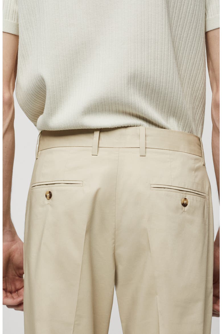 Pleated Slim Fit Dress Pants, Alternate, color, BEIGE