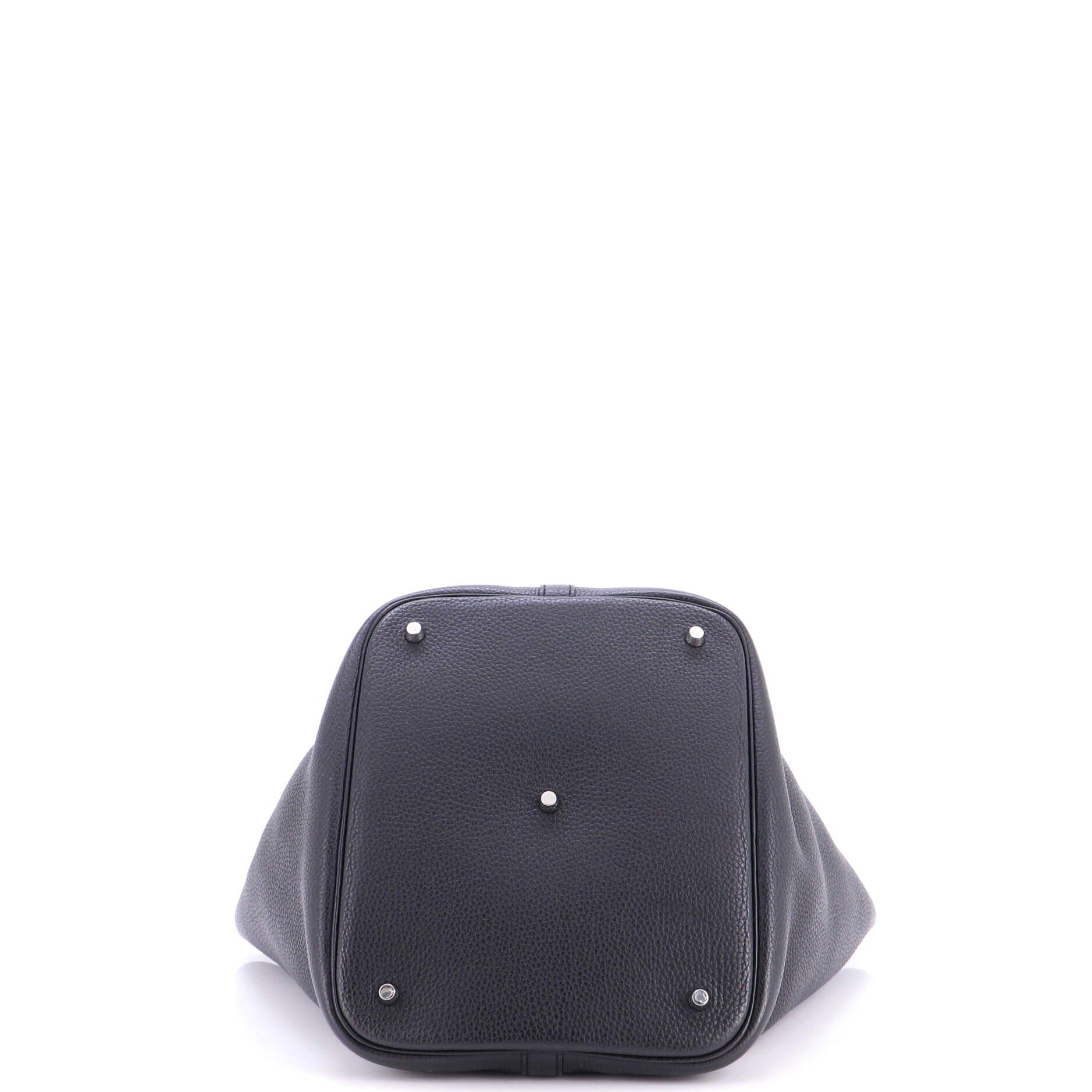 Eclat Picotin Lock Bag Clemence GM, Alternate, color, Noir
