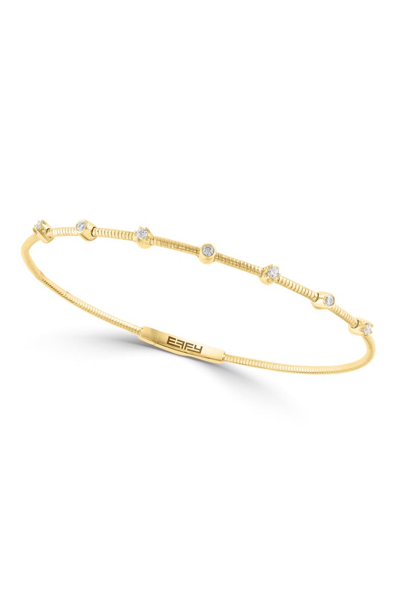 Diamond Station Bangle Bracelet, Main, color, GOLD