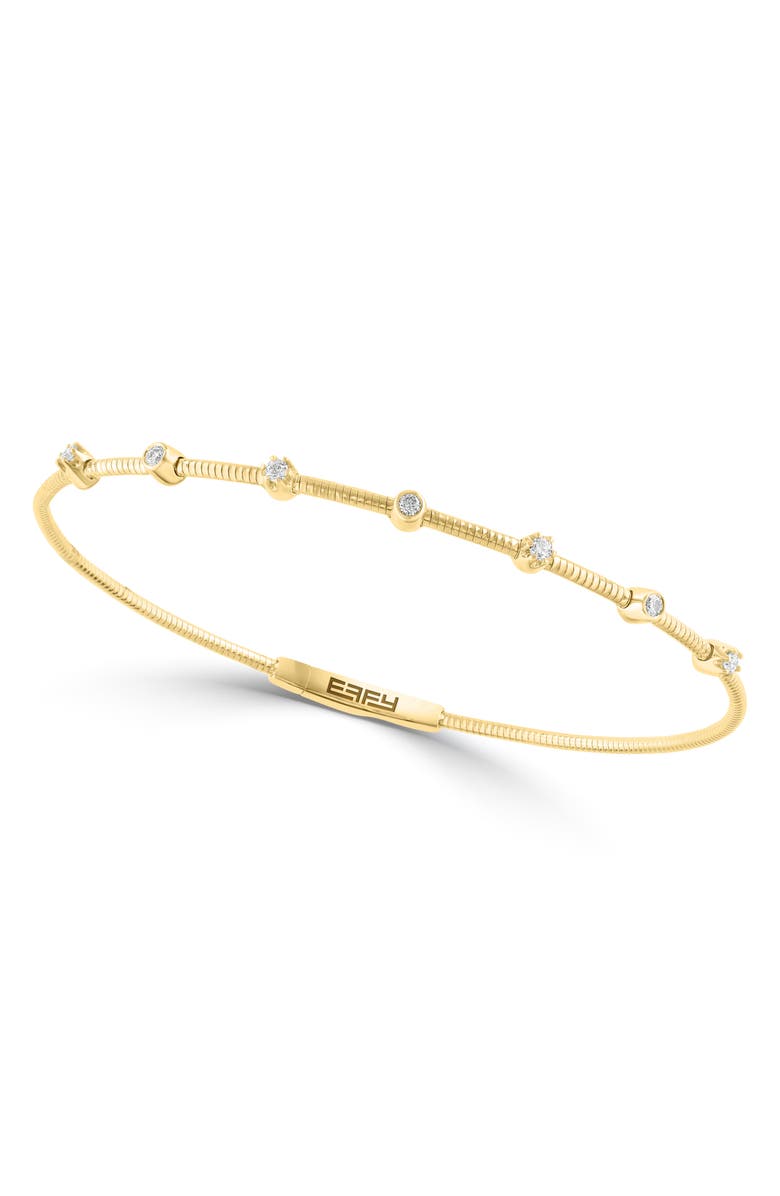 EFFY Diamond Station Bangle Bracelet, Main, color, Gold