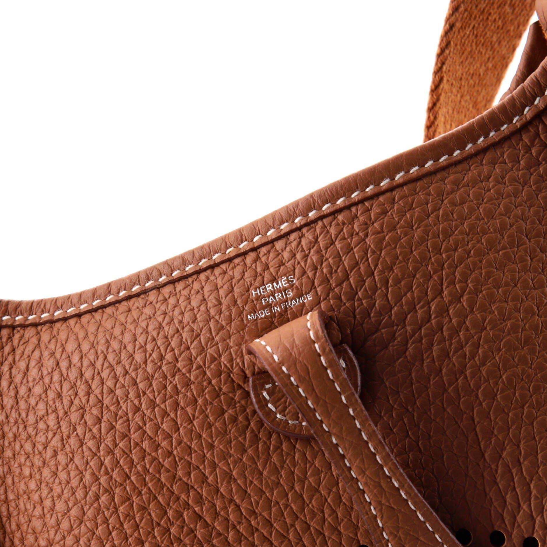 Pre-Owned Hermes Evelyne Bag Gen III Clemence TPM, Alternate, color, Gold