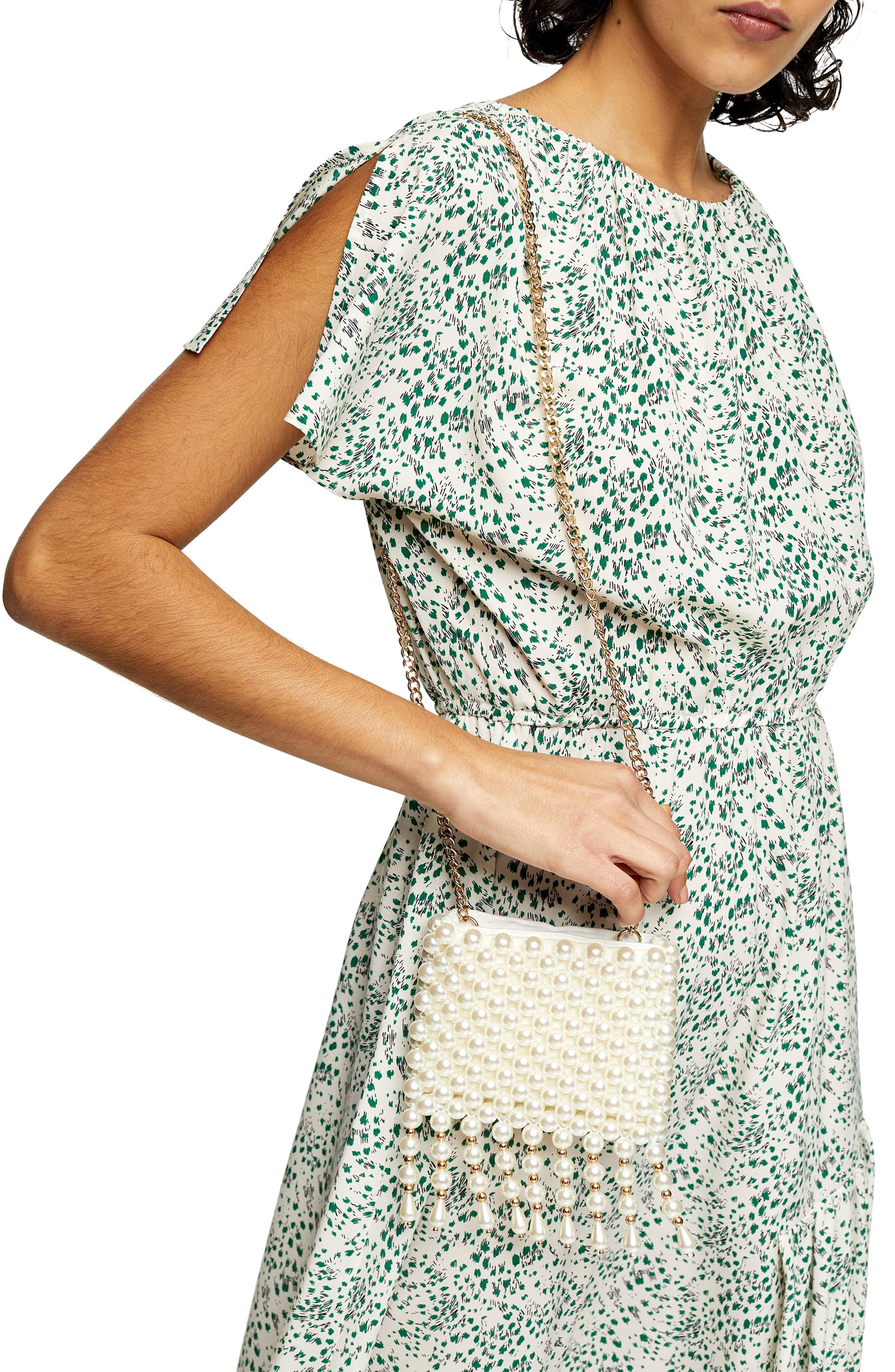 Topshop Beaded Crossbody Bag, Alternate, color, 