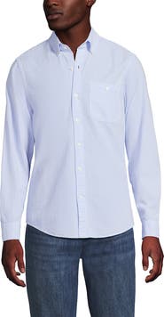 Lands' End Long Sleeve Seersucker Shirt