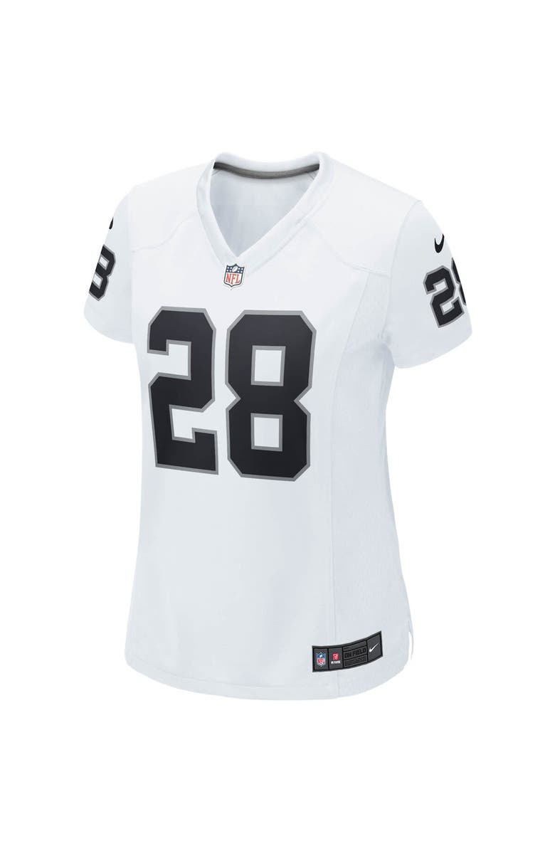 Nike Women's Nike Josh Jacobs White Las Vegas Raiders Player Game Team Jersey, Alternate, color,