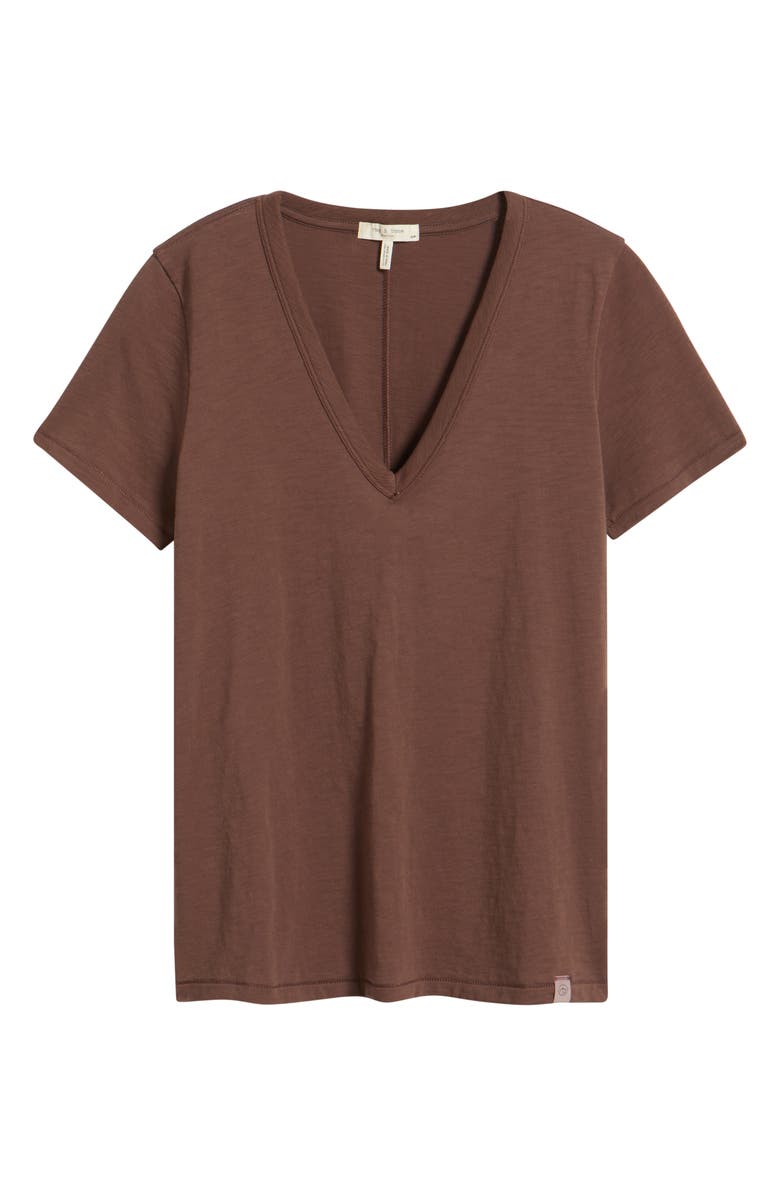 rag & bone The Slub V-Neck T-Shirt, Alternate, color, Coffee