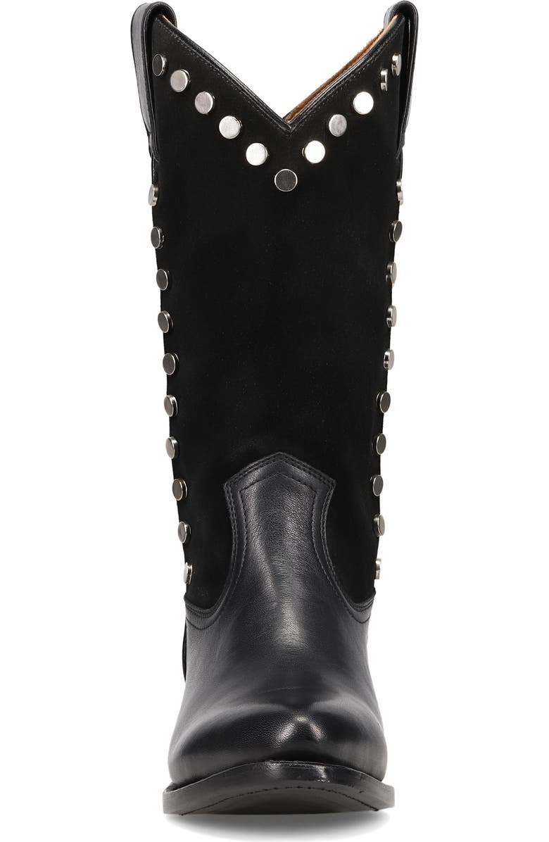 Frye Billy Stud Western Boot, Alternate, color, Black