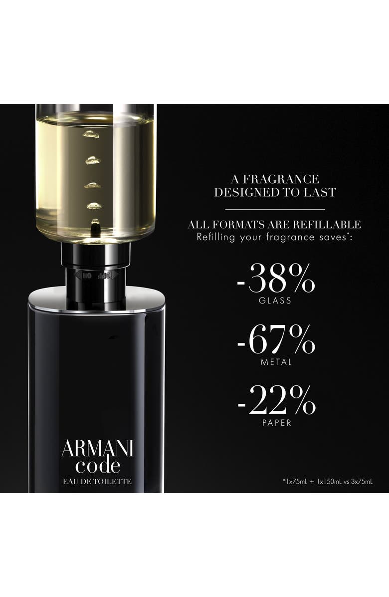 ARMANI beauty Code Eau de Toilette Refillable Fragrance, Alternate, color, 