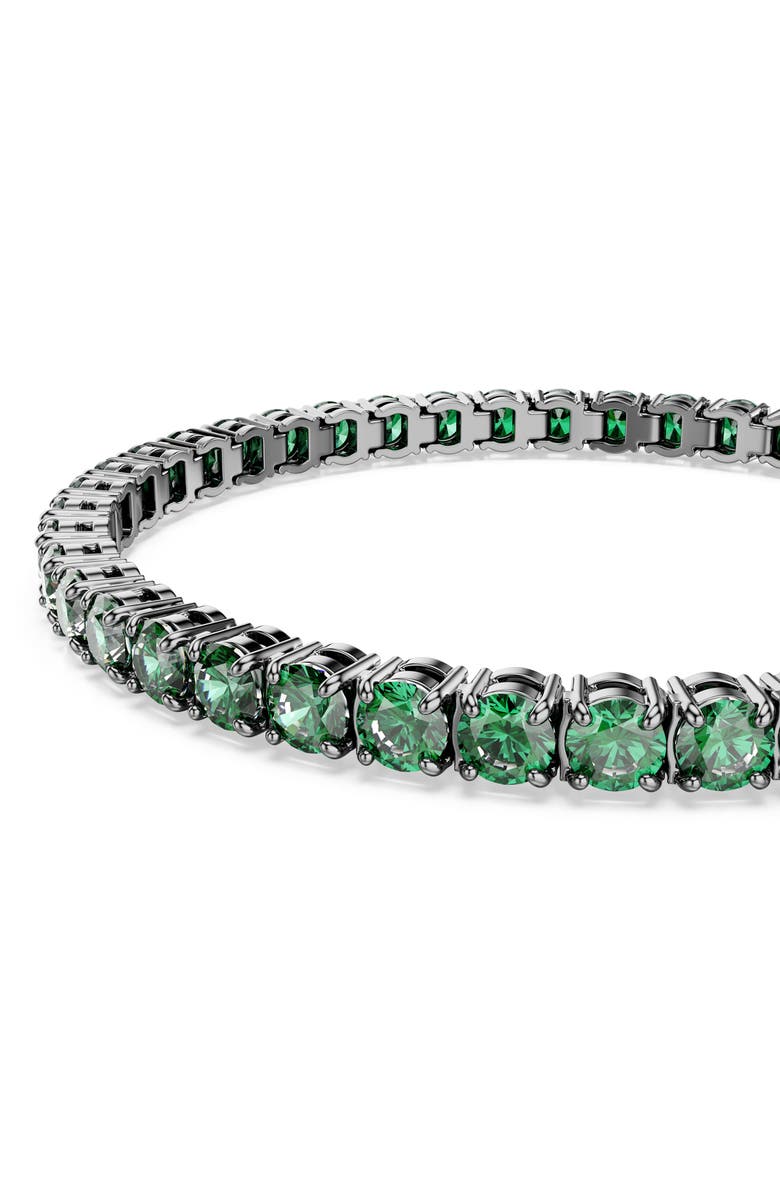 Swarovski Matrix Tennis Bracelet, Alternate, color, Green