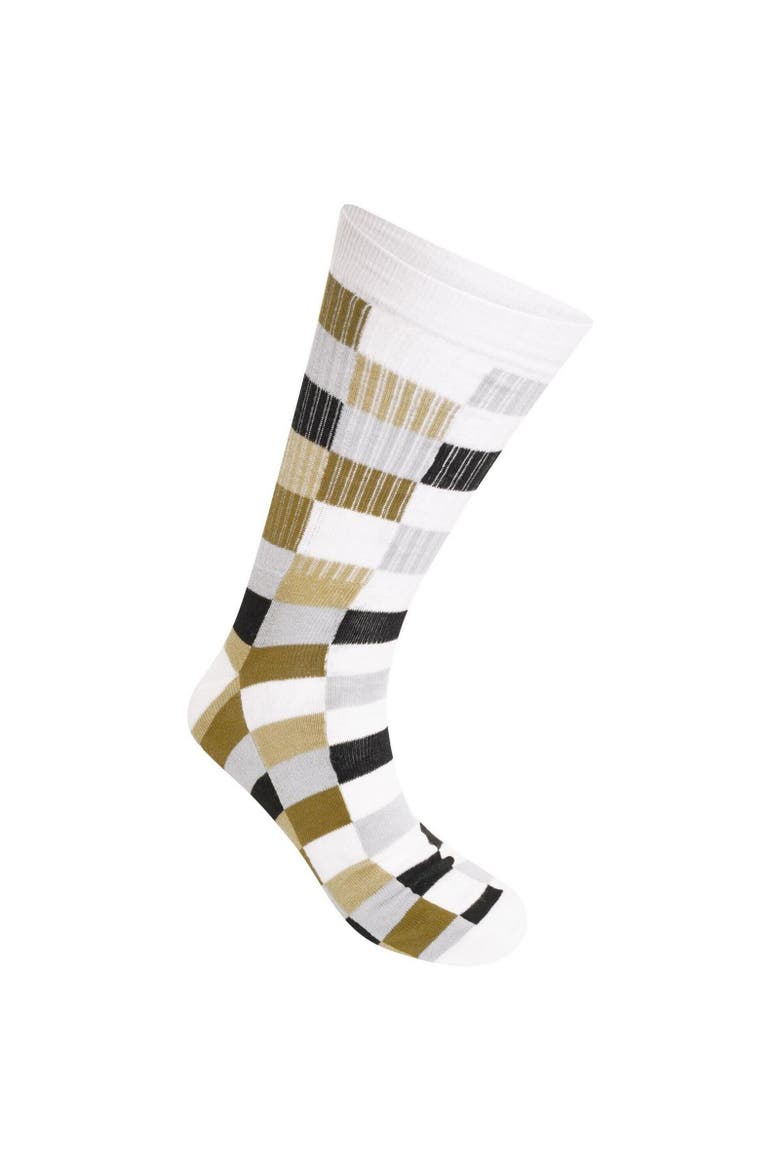 Gender Inclusive Henry Holland Checkerboard Socks, Alternate, color, White