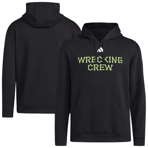 Men's adidas  Black Texas A&M Aggies Glow Halloween Wrecking Crew Pullover Hoodie