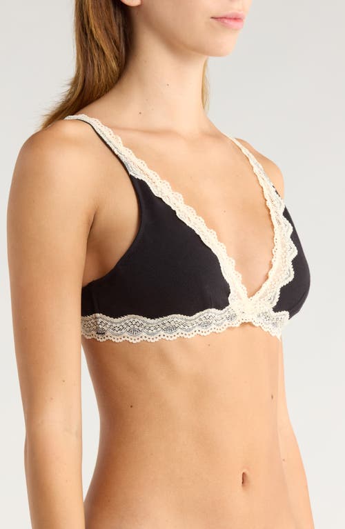 Free People Intimately Fp Oh My Darling Plunge Bralette In Black